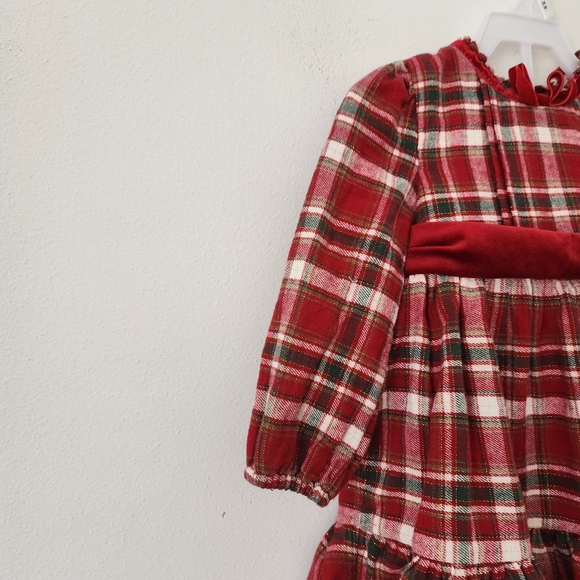 Tommy Bahama Classic Red Tartan Christmas Dress for Baby Girl Size 12 Months - Picture 5 of 13